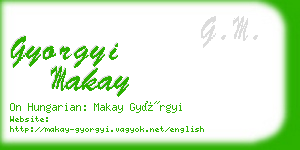 gyorgyi makay business card